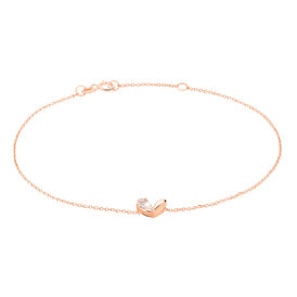 Damenarmband Gold 375 Rosé Vergoldet Morganit Herz - Armbänder Damen | OROVIVO