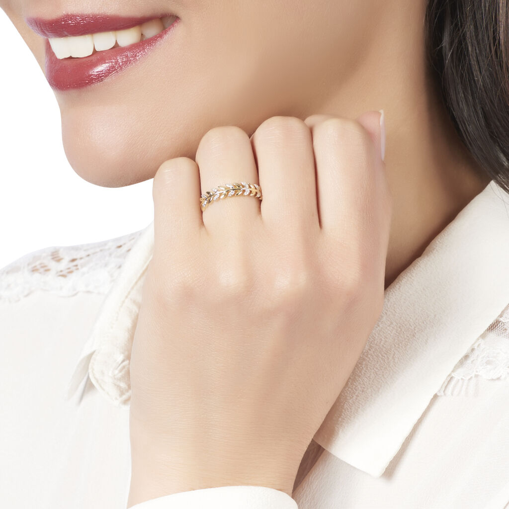Bague Emeralda Or Jaune Diamant - Spannringe Damen | OROVIVO