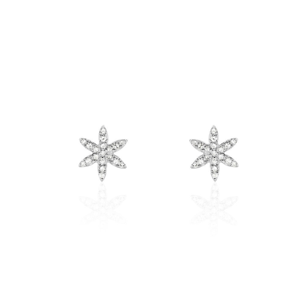 Boucles D'oreilles Or Blanc Andreia - Spannringe Damen | OROVIVO