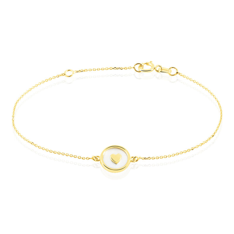 Bracelet Or Jaune Micarla Nacre Coeur - Spannringe Kinder | OROVIVO
