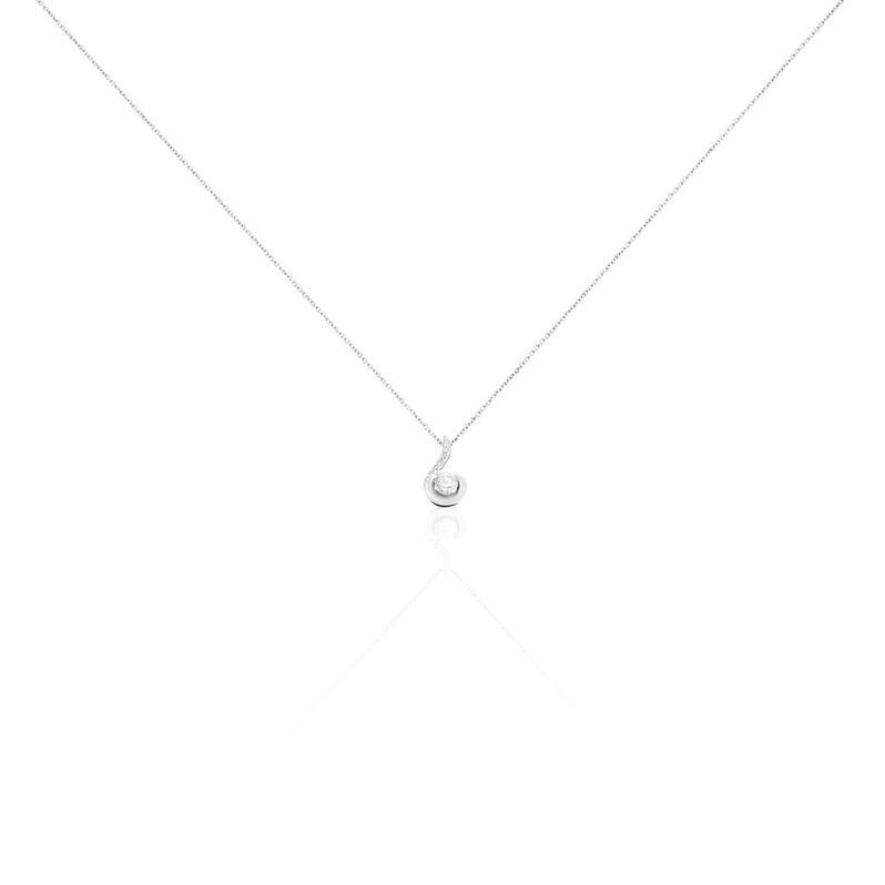 Collier Vrille Accompagnee Or Blanc Diamant - Spannringe Damen | OROVIVO