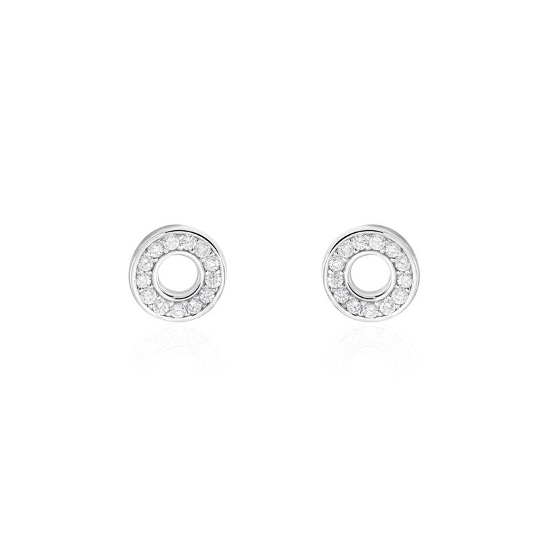 Boucles D'oreilles Puces Argent Eujen Oxydes De Zirconium - Spannringe Damen | OROVIVO