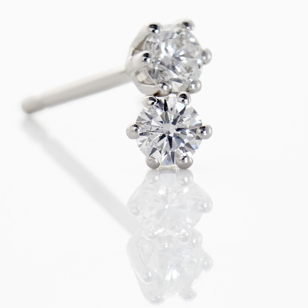 Monopoli Damen Ohrstecker Wei&szlig;gold 750 (18 Karat) Diamant Wei&szlig; 0,16 ct