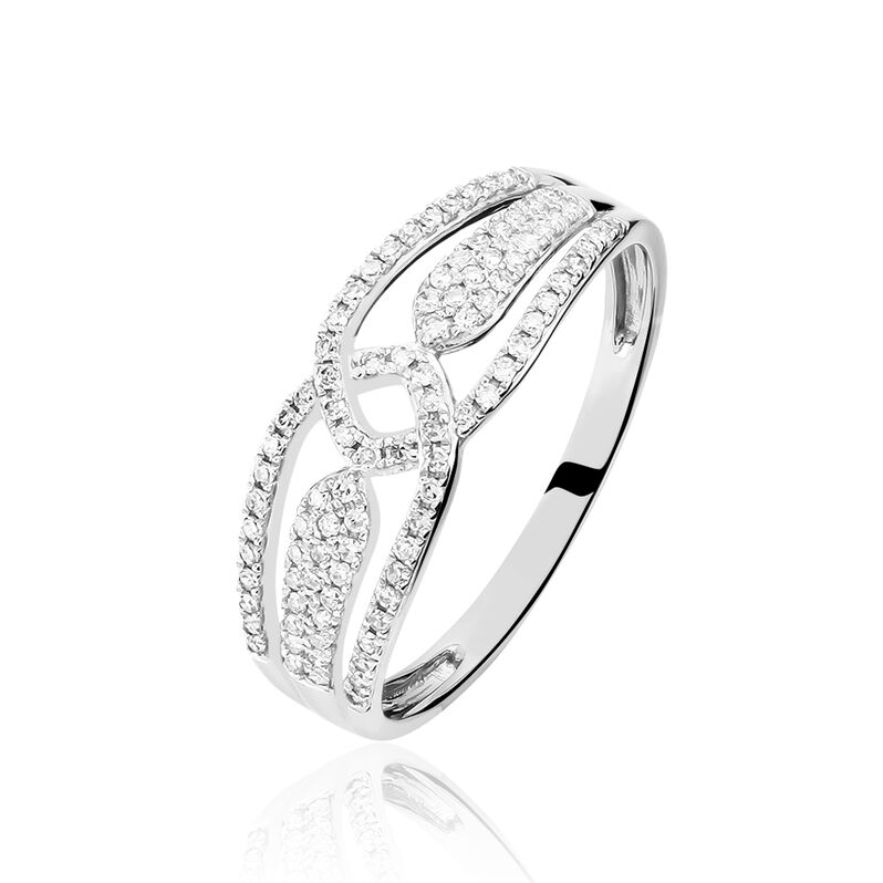 Bague Diana Or Blanc Diamant - Spannringe Damen | OROVIVO
