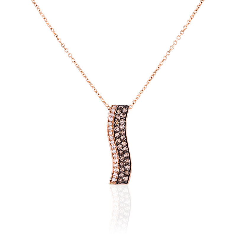 Collier Marie-mireille Or Rose Diamant - Spannringe Damen | OROVIVO