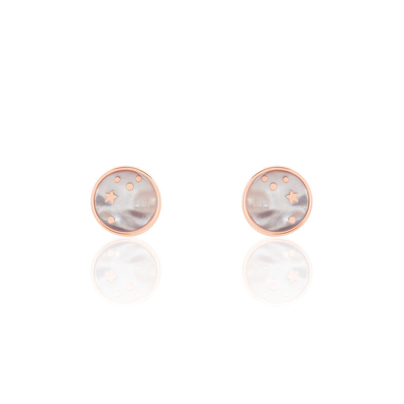 NEDELINA Damen Ohrstecker Silber rosevergoldet 925 Perlmutt Perlmutt Stern - Ohrstecker Damen | OROVIVO