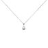 DAPHNE 2 Damen Collier Silber 925 Zuchtperle Wei&szlig; 0,38 ct