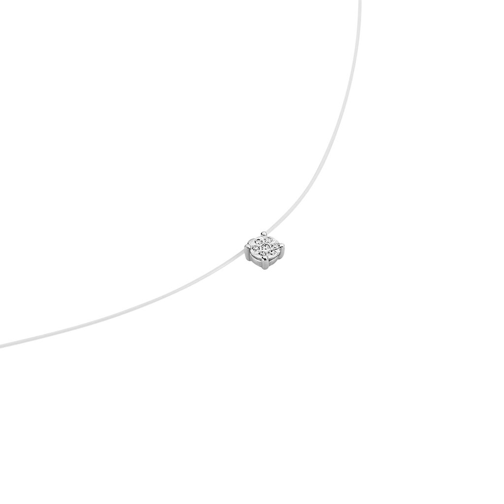 Damen Collier Weißgold 375 Diamant 0,03ct Rimini - Halsketten Damen | OROVIVO