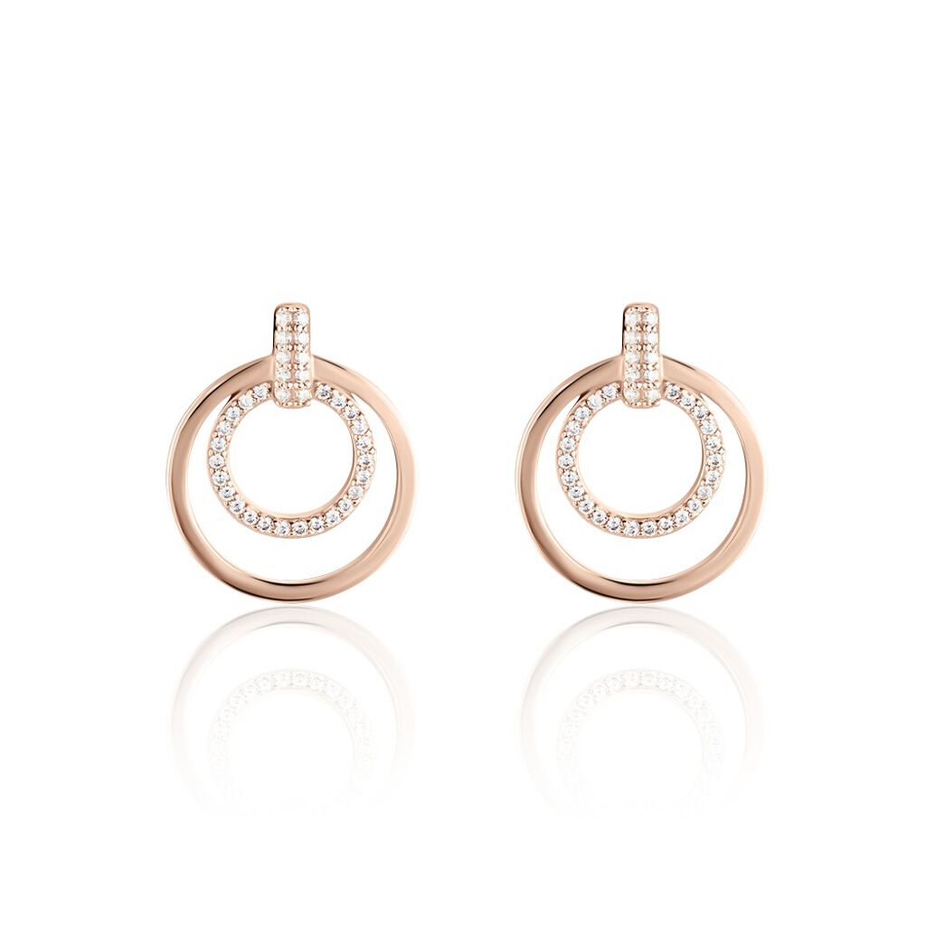 Damen Ohrstecker Lang Silber 925 Zirkonia Kreis Esperanza - Ohrringe mit Stein Damen | OROVIVO