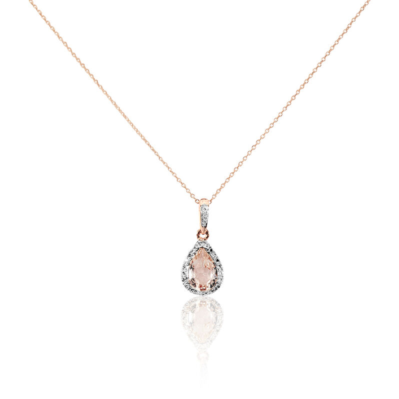 Collier Or Rose Alice Morganite Et Oxydes - Spannringe Damen | OROVIVO