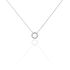 NJOLLA Damen Collier Silber 925 Zirkonia Wei&szlig; Kreis