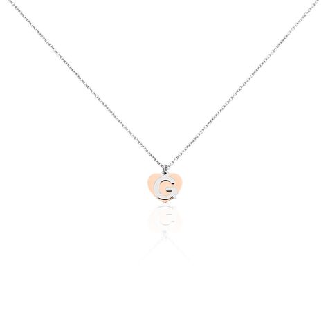 Damen Halskette Silber 925 Bicolor Buchstabe G - Halsketten Damen | OROVIVO