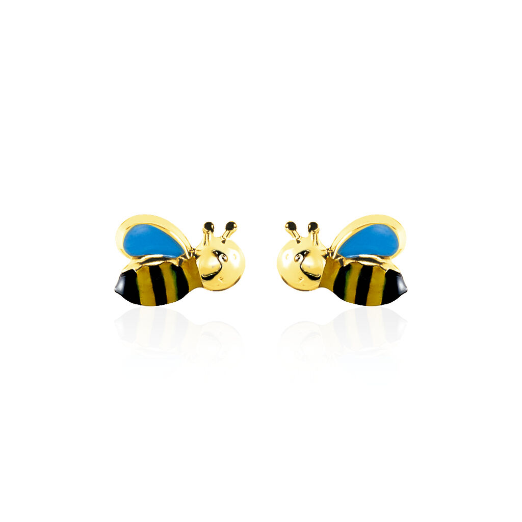 Kinder Ohrstecker Gold 375 Biene, Ohrstecker ohne Stein