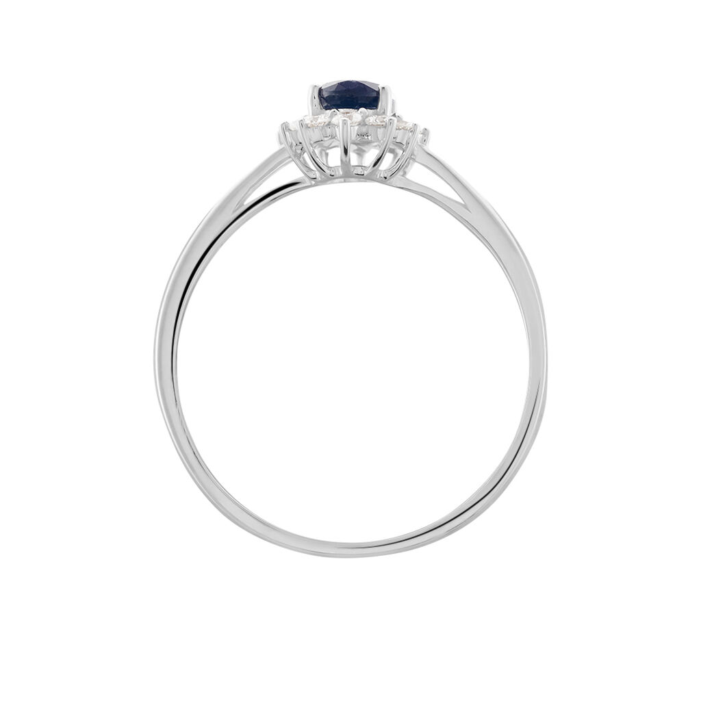 Damen Ring Weißgold 375 Saphir 0,74ct Kate  - Ringe mit Stein Damen | OROVIVO