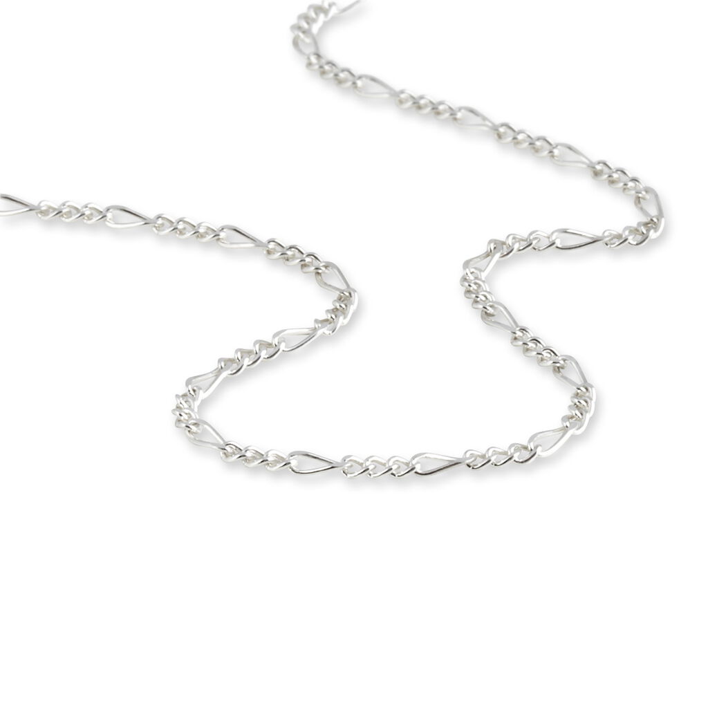 Chaîne Lyndsayae Maille Alternée 1/3 Argent Blanc - Spannringe Herren | OROVIVO