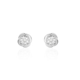 Damen Ohrstecker Weißgold 375 Diamanten 0,048ct - Ohrstecker Damen | OROVIVO