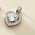 ALESSANDRA HERZ 4 Damen Anhänger Silber 925 Zirkonia Weiß 0,75 ct Herz