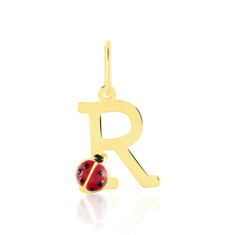 Pendentif Or Jaune Coccinelle Lettre R - Spannringe Kinder | OROVIVO