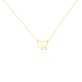 Damen Halskette Gold 375 Bicolor Herz - Herzketten Damen | OROVIVO
