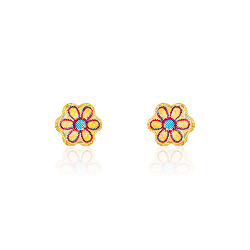 Boucles D'oreilles Puces Or Jaune - Spannringe Kinder | OROVIVO