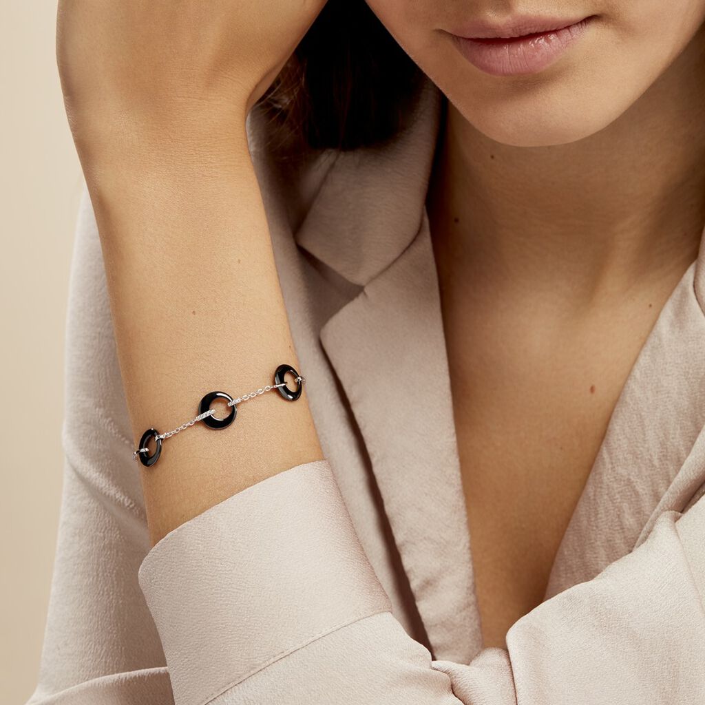 Bracelet Argent Et Céramique - Spannringe Damen | OROVIVO