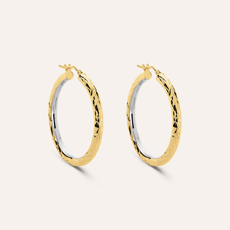 Orecchini A Cerchio Toujours Oro Bicolore - Spannringe Damen | OROVIVO
