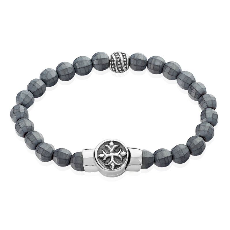 Bracelet Jourdan Homme Acier Hematite - Spannringe Herren | OROVIVO