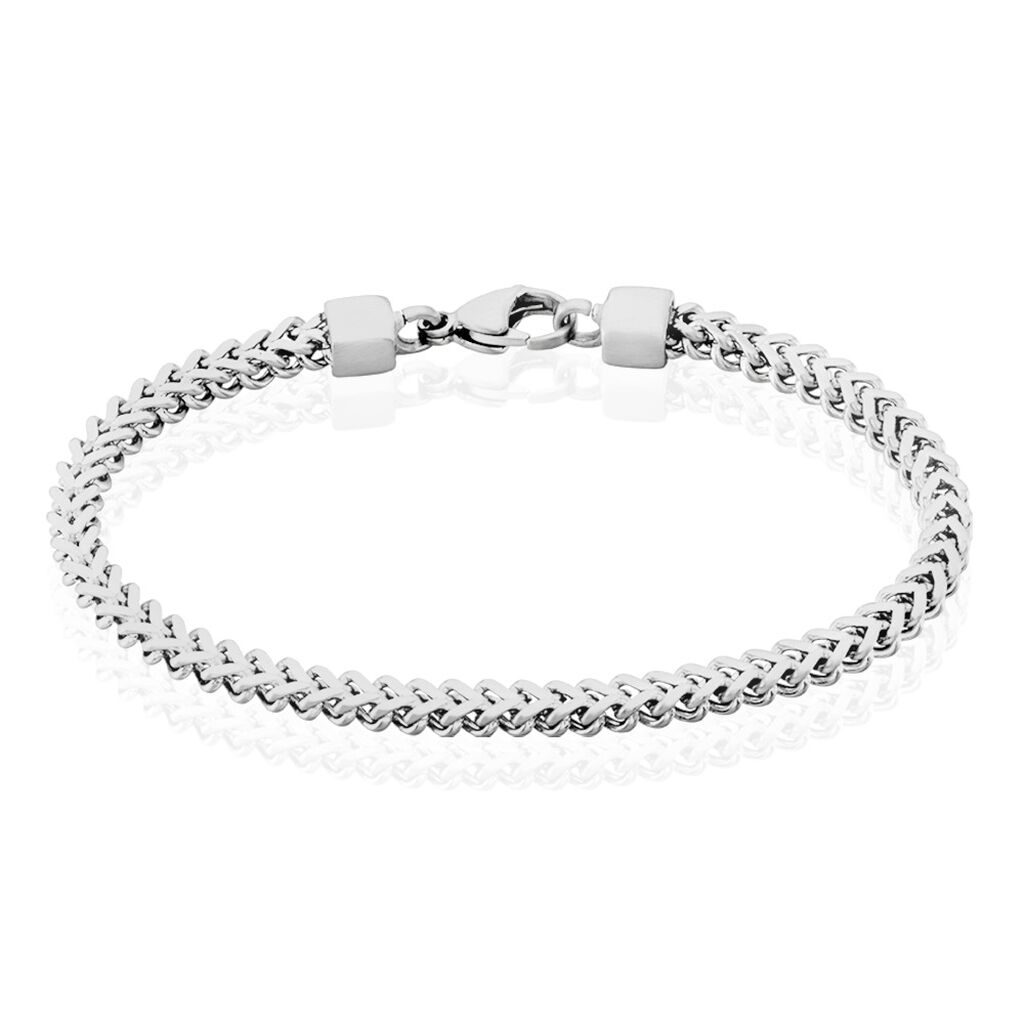 HEKTOR Herren Armband Edelstahl B 4 mm, Armband ohne Stein