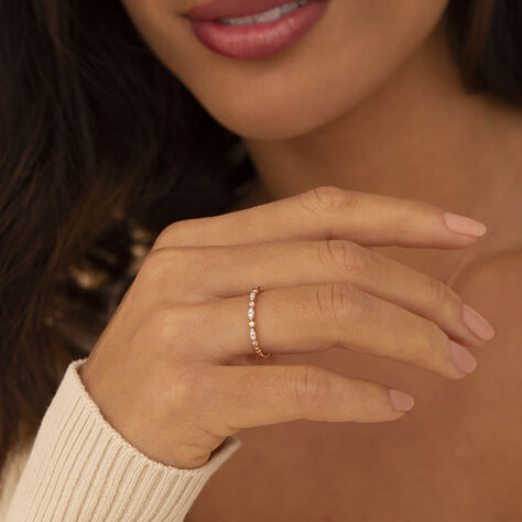 Damen Ring Rosegold 375 Zirkonia  - Ringe mit Stein Damen | OROVIVO