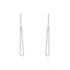 LIMANA Damen Ohrringe Lang Silber 925 Zirkonia Weiß Tropfen B 5 mm