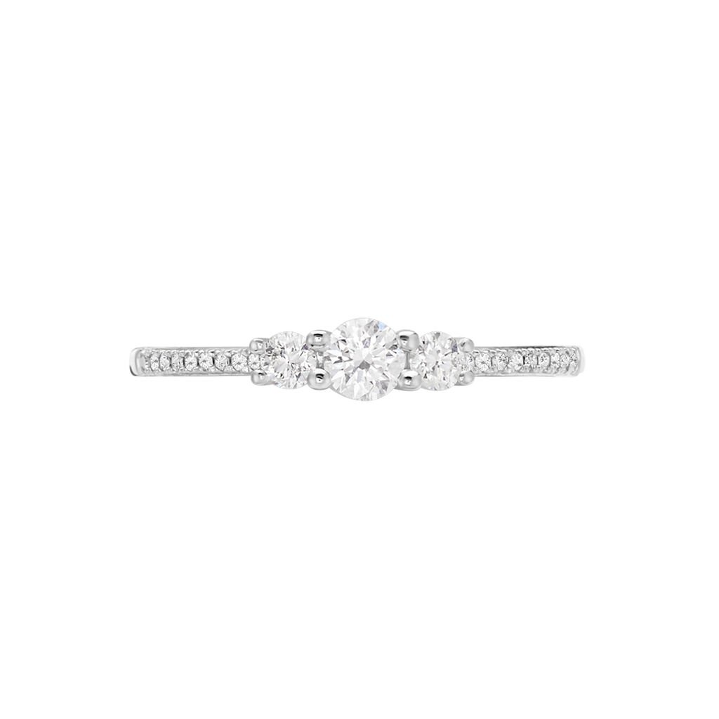 Sabina 2 Damen Ring Wei&szlig;gold 375 (9 Karat) Diamant Wei&szlig; 0,140 ct