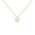 DOTTI Damen Collier Rosegold 375 (9 Karat) Zirkonia Weiß 0,8 ct Herz