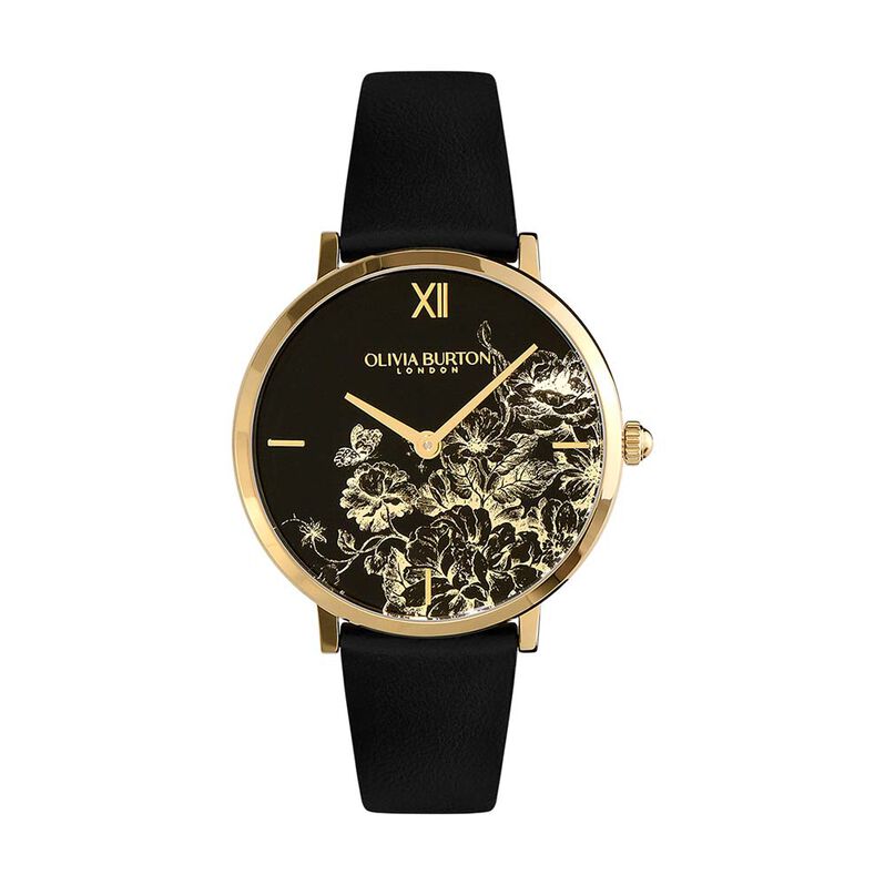 Montre Olivia Burton Floral Blooms Noir - Spannringe Damen | OROVIVO