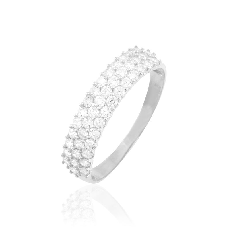 Bague Marie-celia Argent Blanc Oxyde De Zirconium - Spannringe Damen | OROVIVO