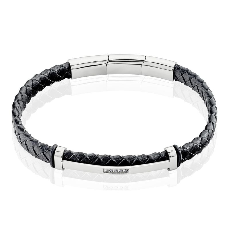 Bracelet Moris Acier Weiss Oxyde De Zirconium - Spannringe Herren | OROVIVO