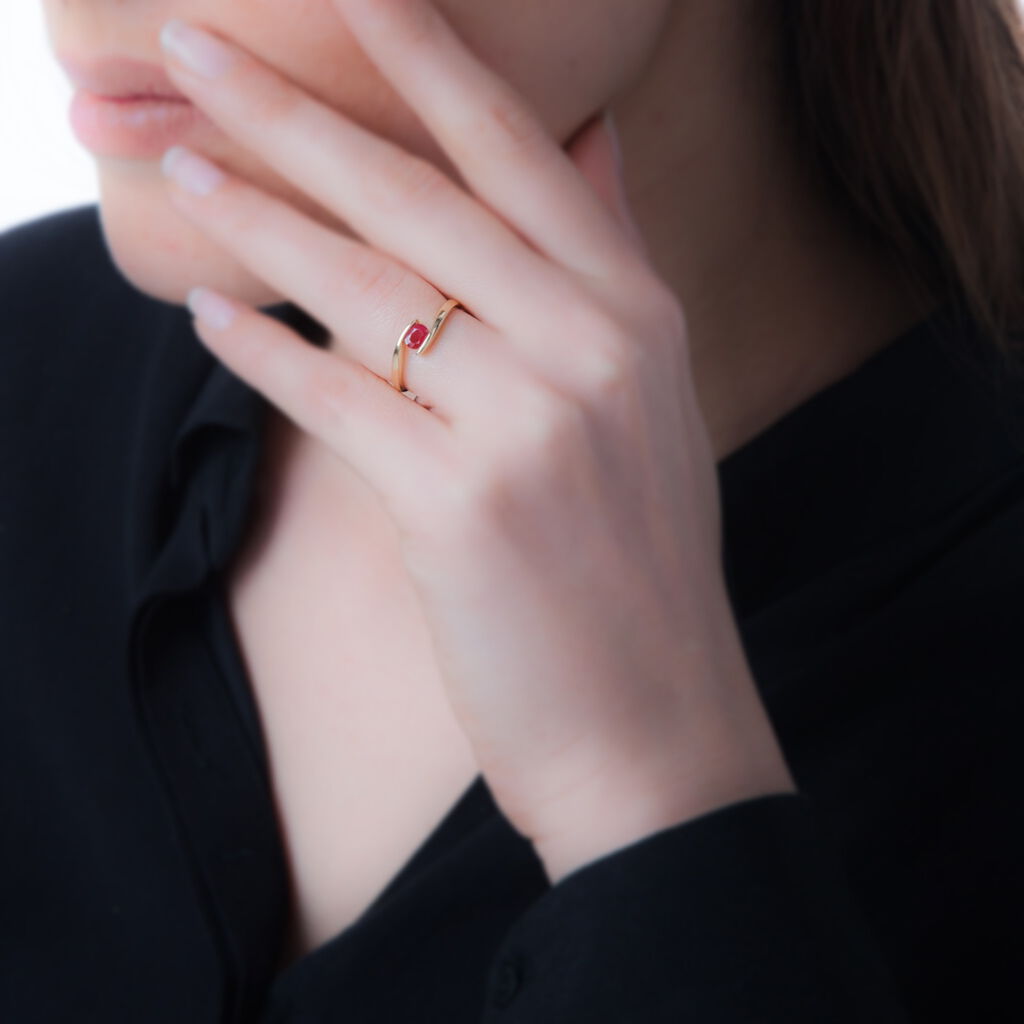Bague Or Jaune  Camilia Rubis - Spannringe Damen | OROVIVO