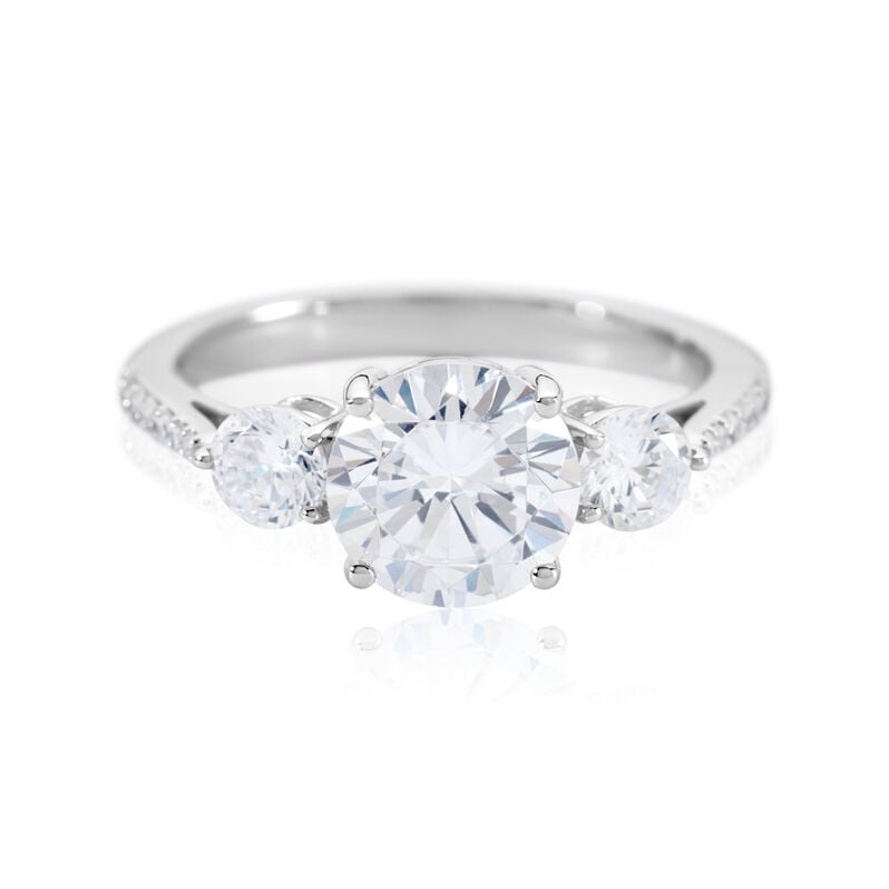 LUMINAE Damen Ring Silber 925 Zirkonia Wei&szlig; 2,98 ct Kreis - Solit&auml;rringe Damen | OROVIVO