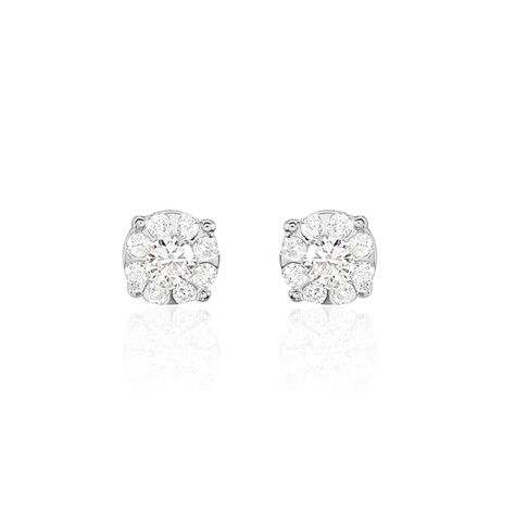 Damen Ohrstecker Weißgold 750 Diamanten 0,19ct Verona - Ohrstecker Damen | OROVIVO