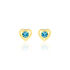 Ohrstecker Gold 333 Blauer Kristall Herz