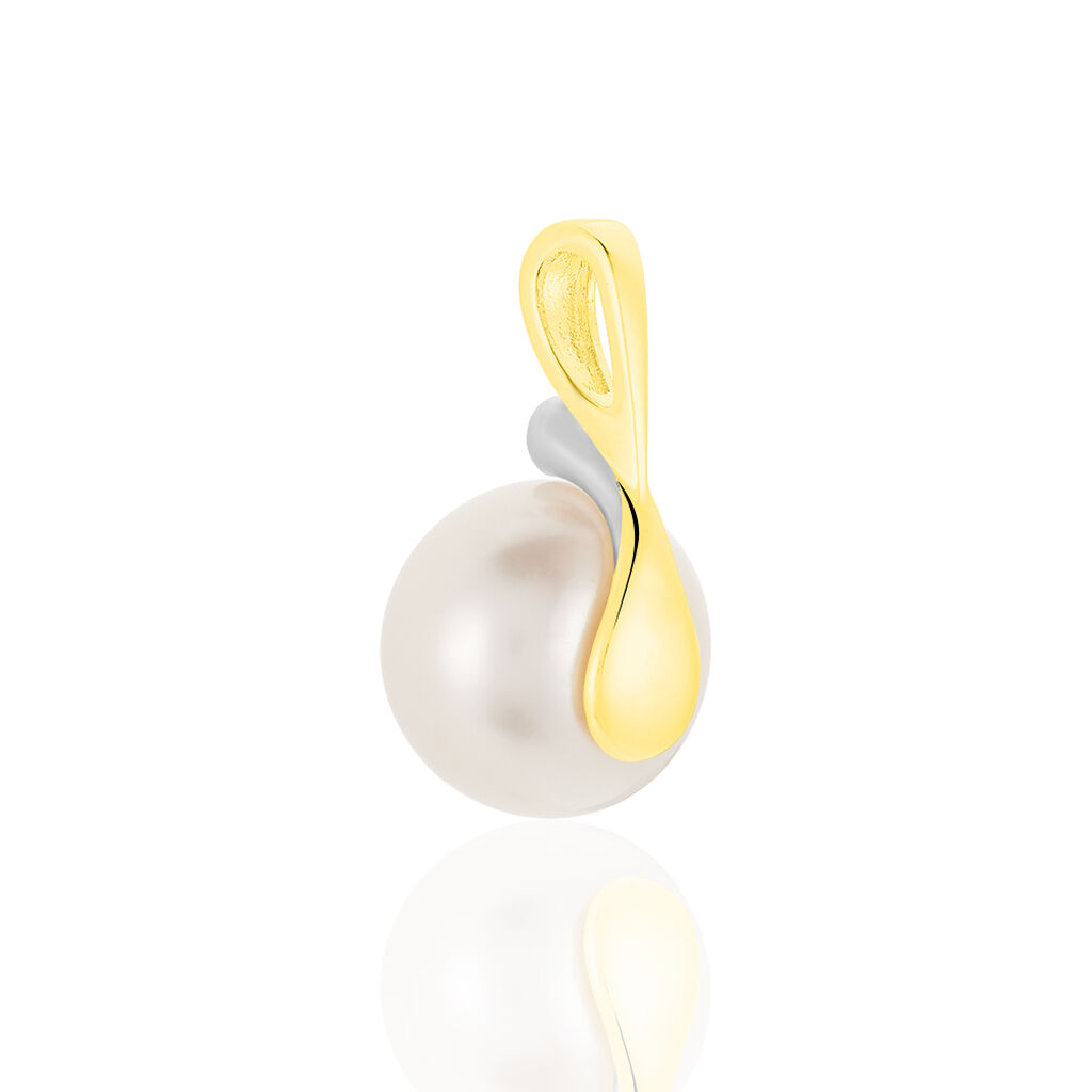 GAHA Damen Anh&auml;nger Gold Bicolor 585 (14 Karat) Zuchtperle Perlmutt Ball
