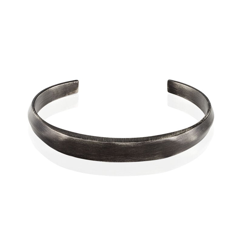 CORVIN Herren Armreif / Armspange Edelstahl Schwarz Hexagon B 48 mm - Armb&auml;nder Herren | OROVIVO