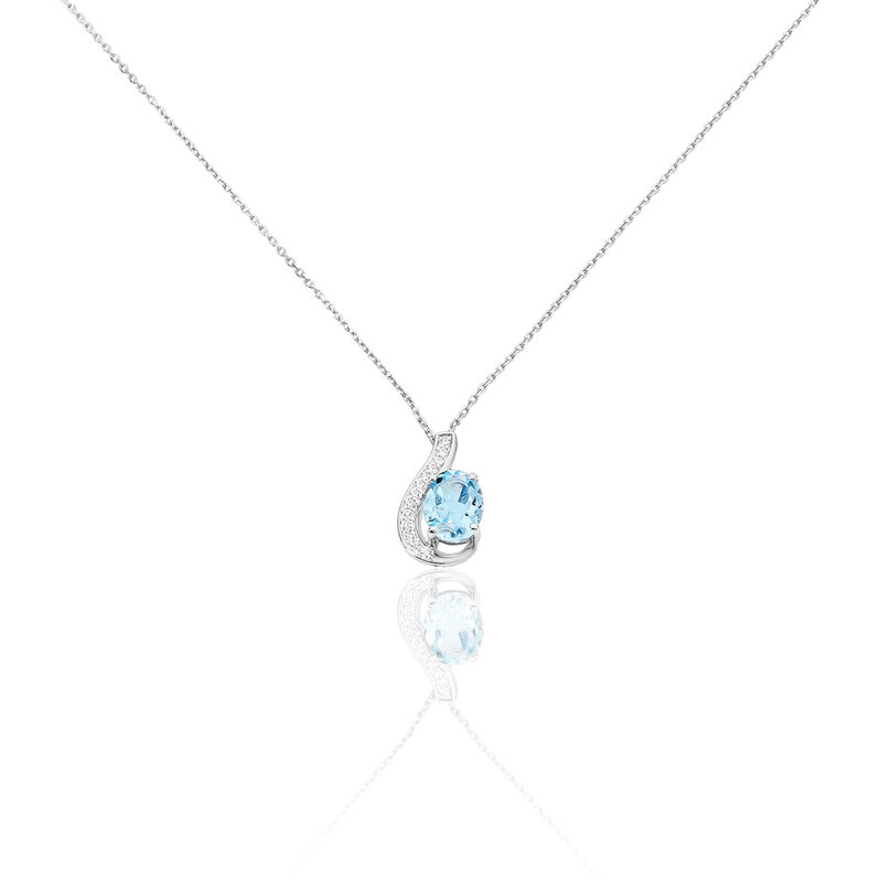 Collier Lola Or Weiss  Et Topaze - Spannringe Damen | OROVIVO