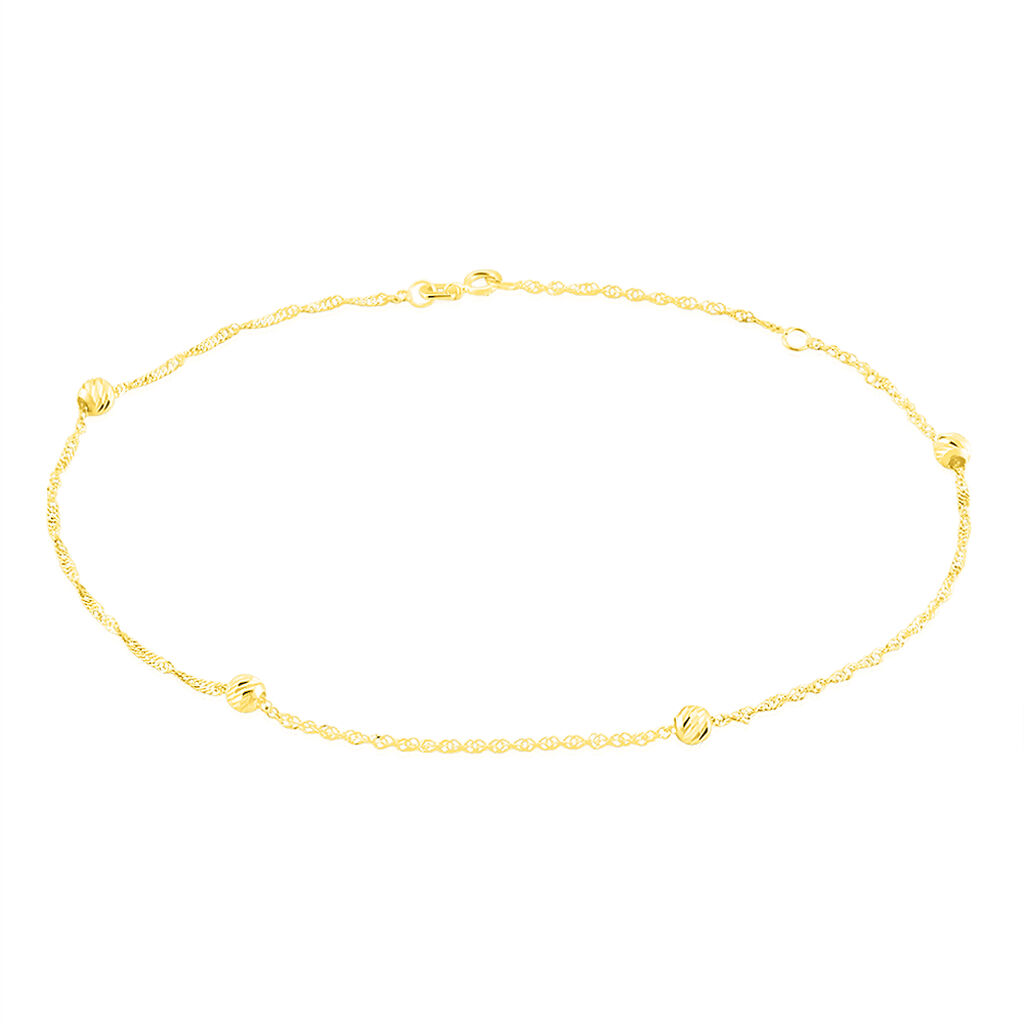 Damen Fußkettchen Gold 375 Kugeln - Fußketten Damen | OROVIVO
