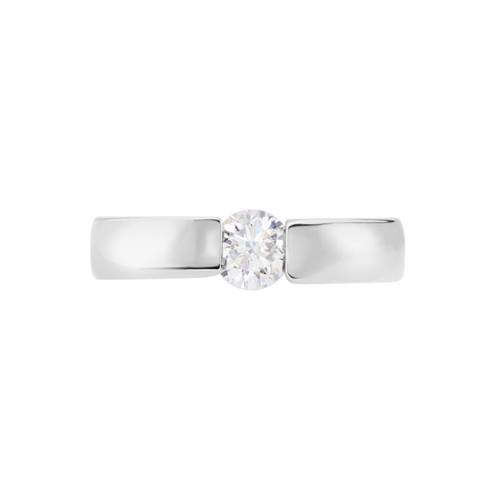 Orchestra Damen Ring Wei&szlig;gold 750 (18 Karat) Synthetischer Diamant Wei&szlig; 0,41 ct