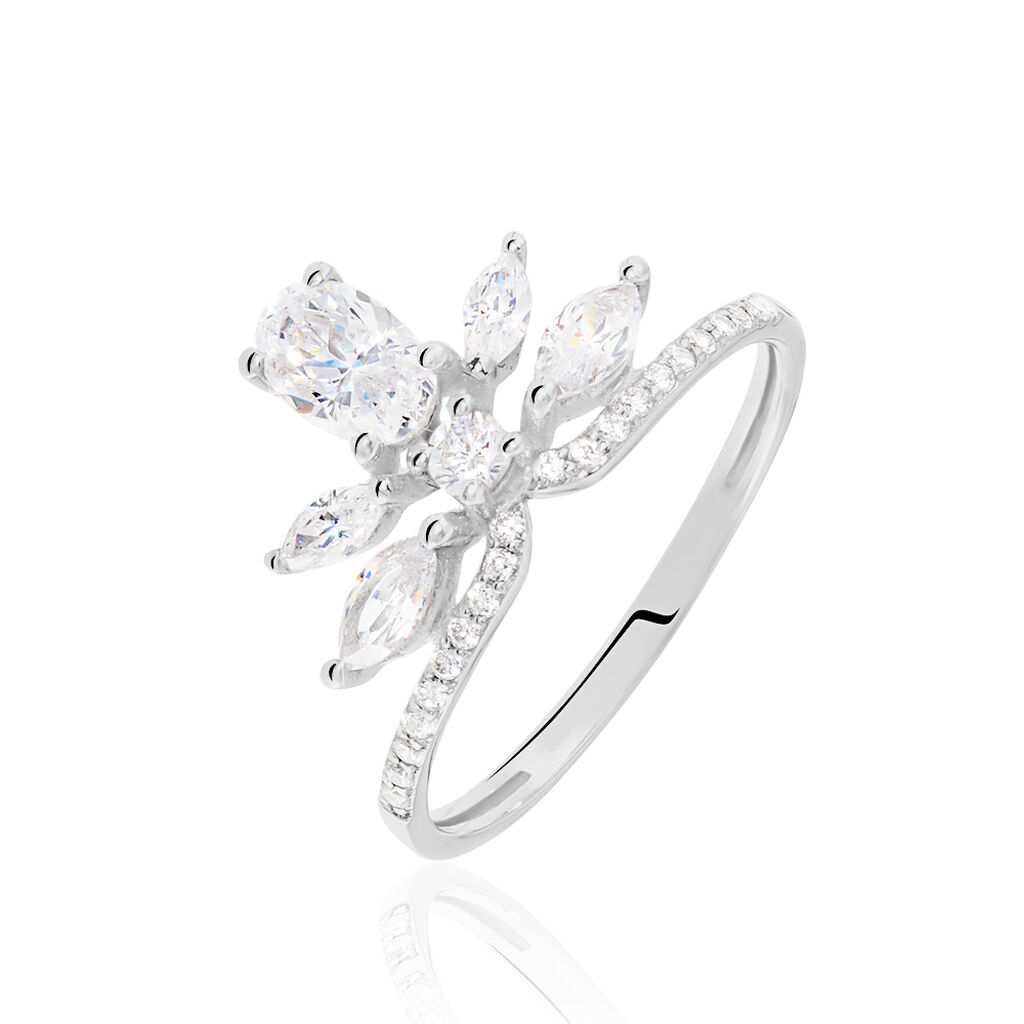 Bague Or Weiss Kaelle Fleur Oxydes Multi - Spannringe Damen | OROVIVO