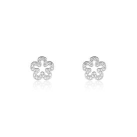 Damen Ohrstecker Silber 925 Zirkonia Blume - Ohrstecker  | OROVIVO