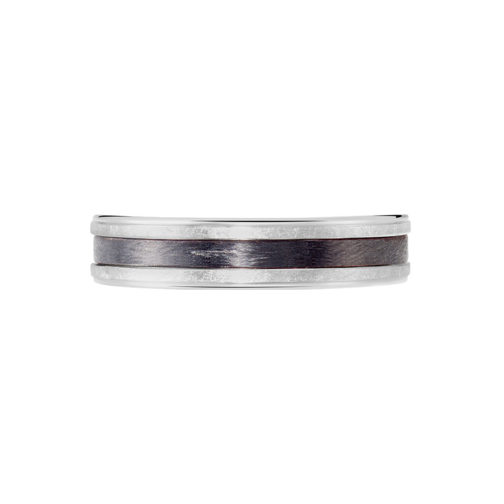 Alliance Argent Mat Et Brillant+carbone - Spannringe Herren | OROVIVO