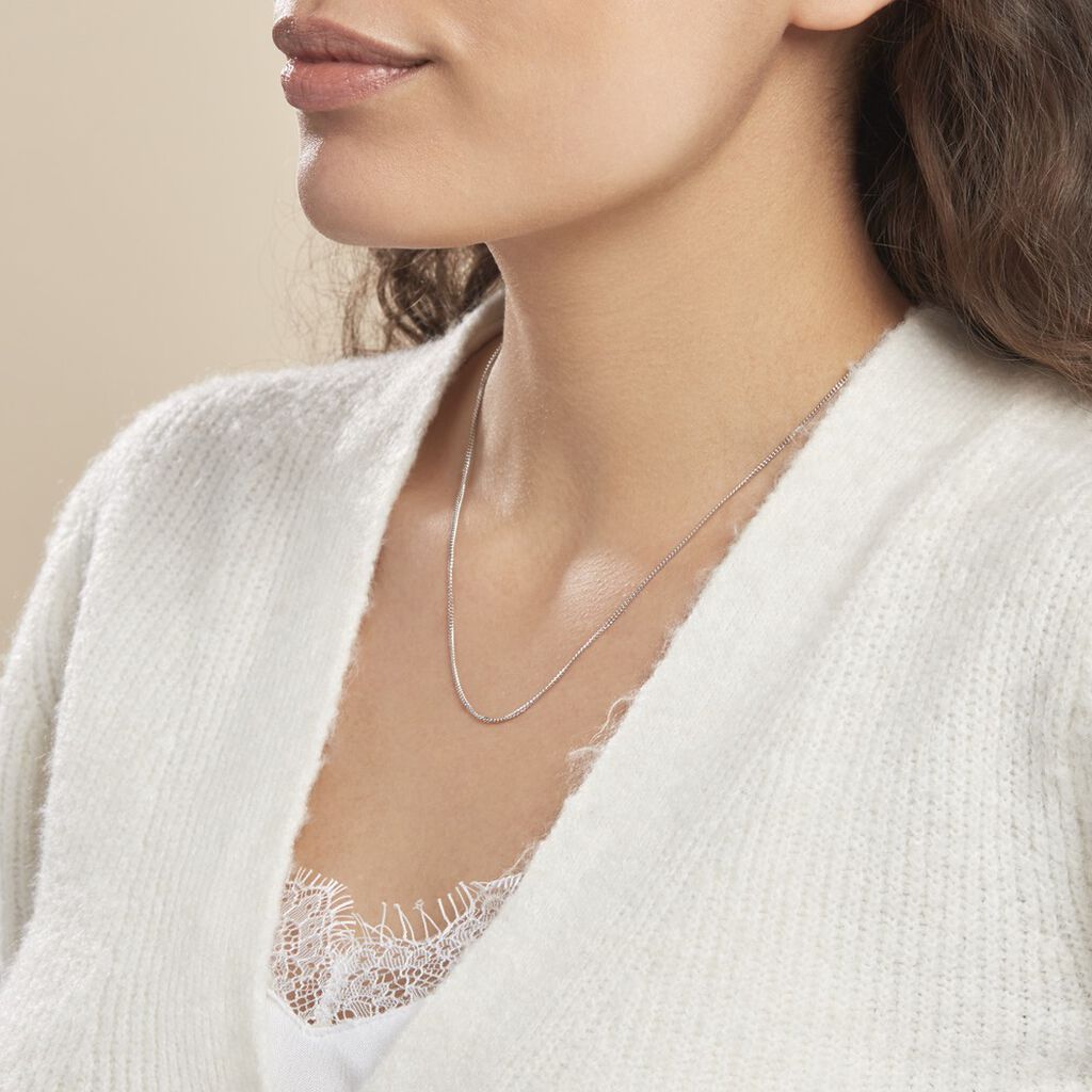 Chaîne Imad Maille Gourmette Or Blanc - Spannringe Damen | OROVIVO