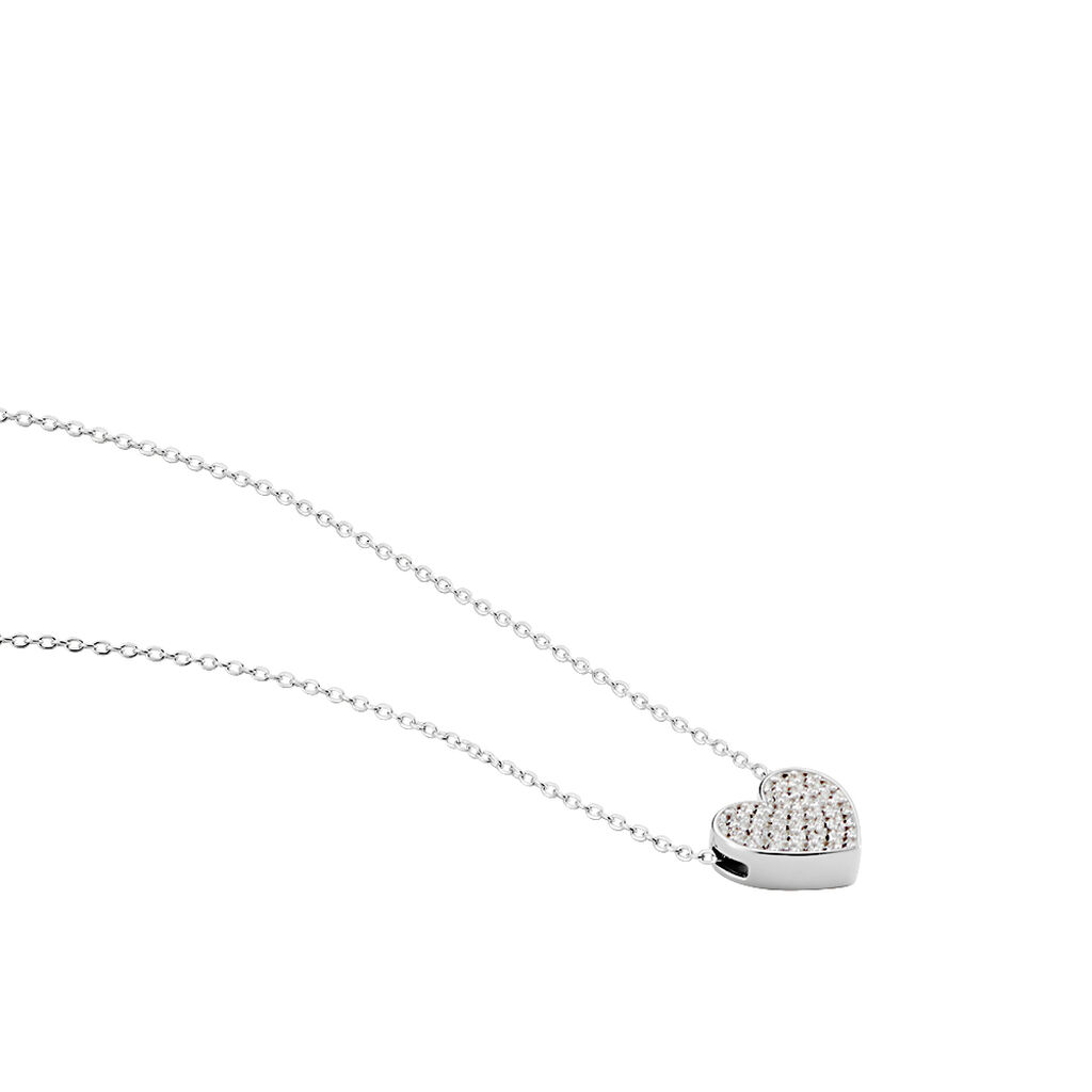 Damen Collier Silber 925 Zirkonia Herz Alyssja Herz 8 1,20mm - Halsketten Damen | OROVIVO