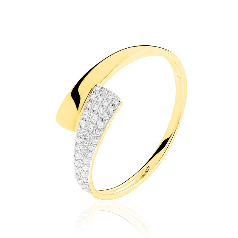 Bague Or Jaune Oxyde De Zirconium - Spannringe Damen | OROVIVO
